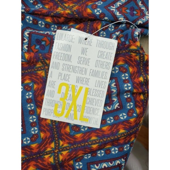 LulaRoe Julia Plus Size 3XL Abstract Casual Burgundy Square Poly/Spandex Dress - Picture 10 of 12